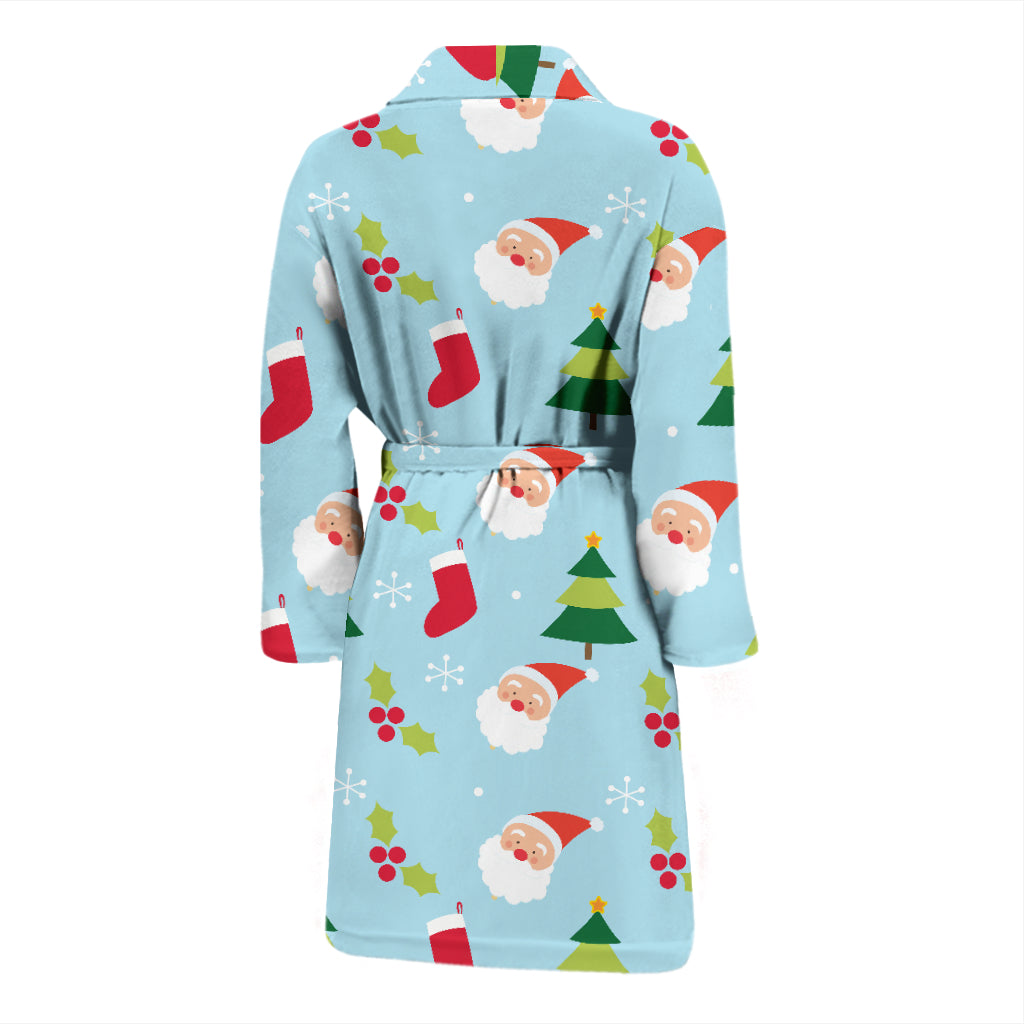 Santa Themed Print Design LKS301 Men Bathrobe