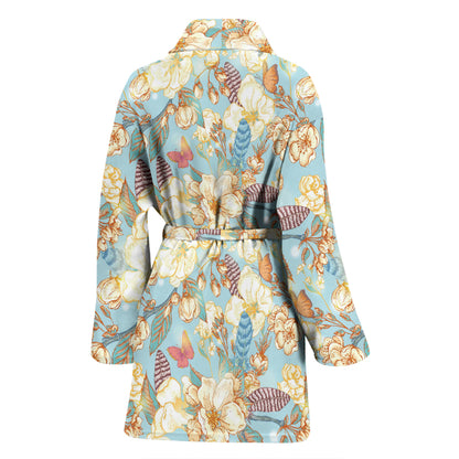 Summer Floral Print Design LKS302 Women Bathrobe