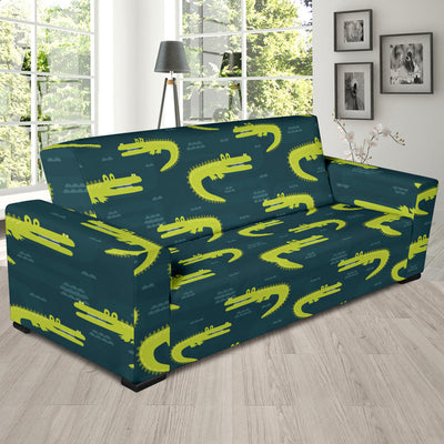 Alligator Pattern Print Design 03 Sofa Slipcover