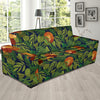 Lion Jungle Pattern Print Design 05 Sofa Slipcover