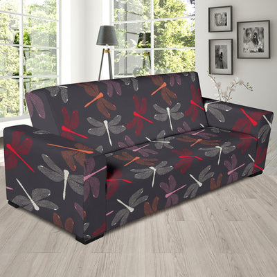 Dragonfly Pattern Print Design 01 Sofa Slipcover