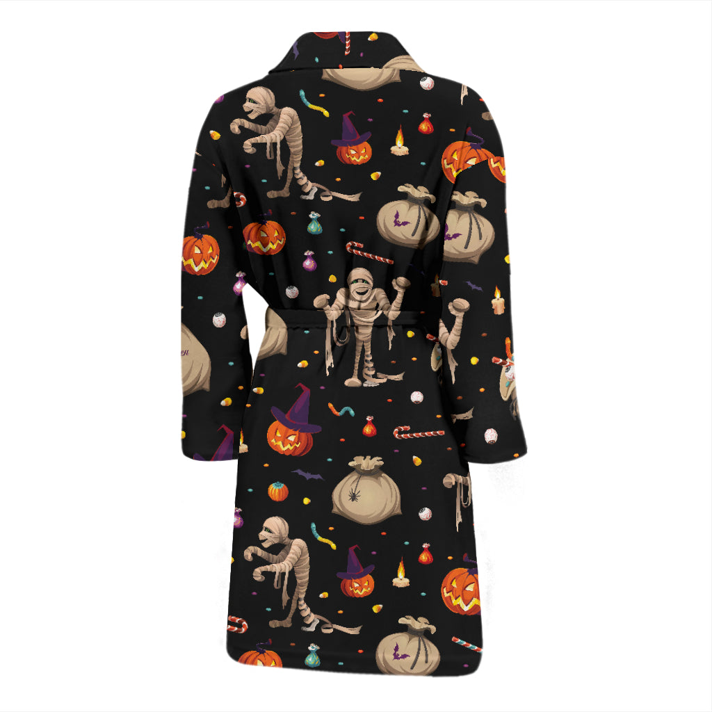 Mummy Halloween Print Design LKS303 Men Bathrobe
