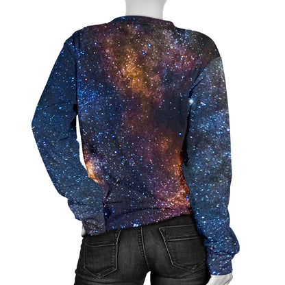 Celestial Milky way Galaxy Women Long Sleeve Sweatshirt