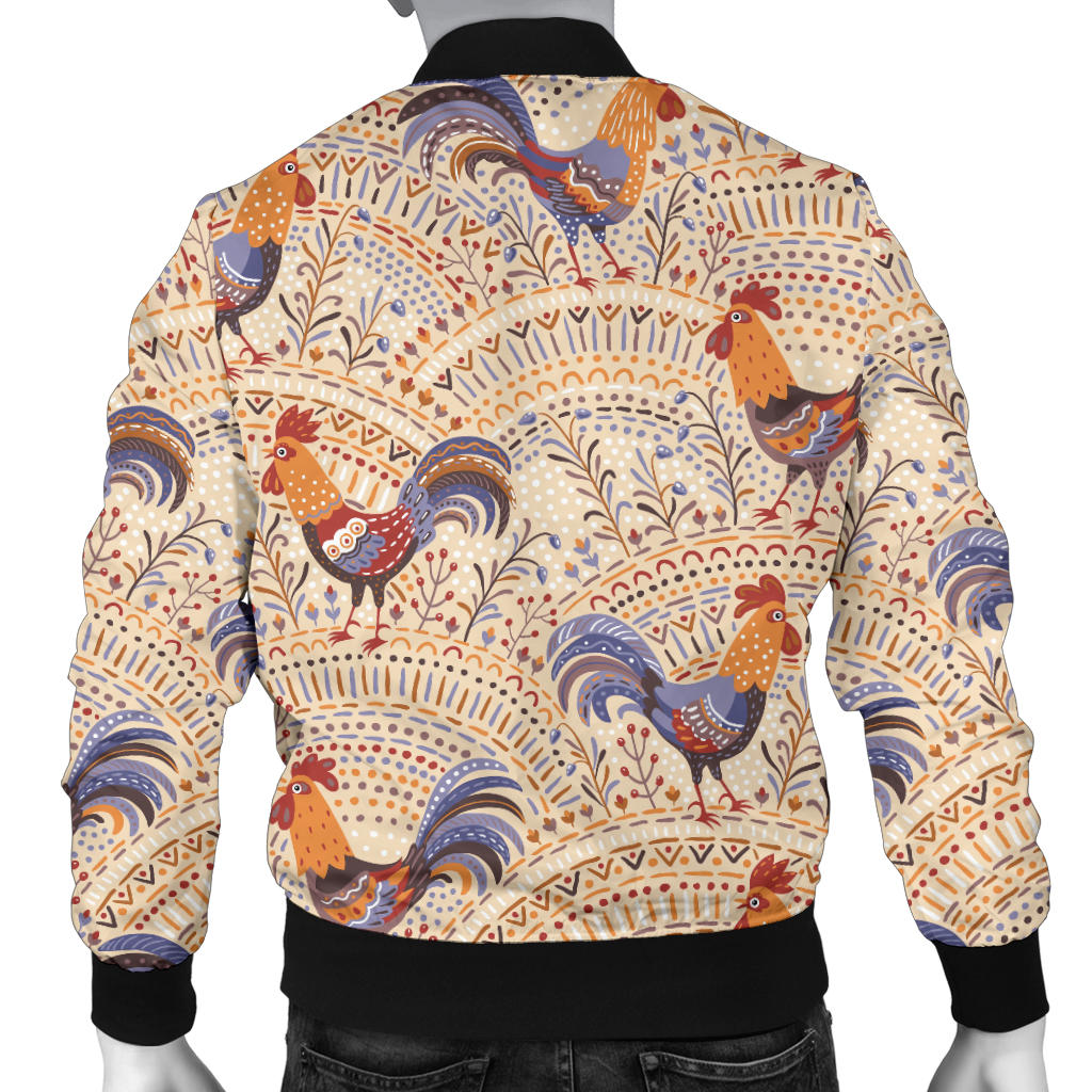 Chicken Boho Style Pattern Men Bomber Jacket