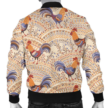 Chicken Boho Style Pattern Men Bomber Jacket