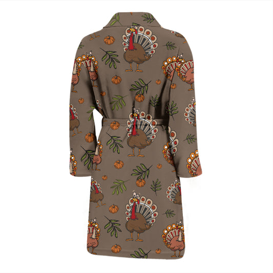 Thanksgiving Print Design LKS306 Men Bathrobe
