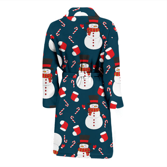 Snowman Print Design LKS301 Men Bathrobe