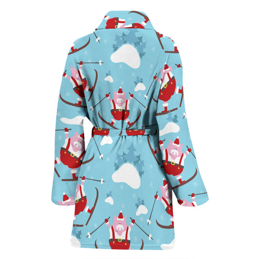 Ski Print Design LKS309 Women Bathrobe