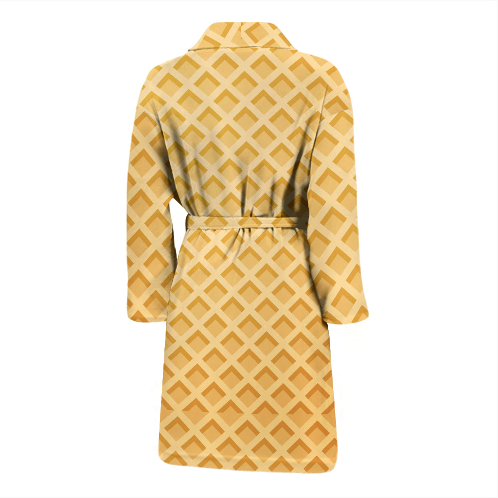 Waffle Texture Print Design LKS302 Men Bathrobe