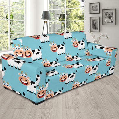 Cattle Cute Pattern Print Design 01 Sofa Slipcover