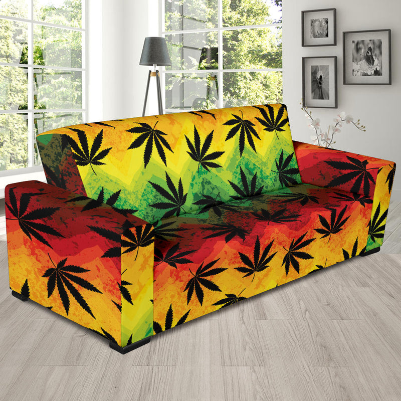 Rasta Pattern Print Design A02 Sofa Slipcover