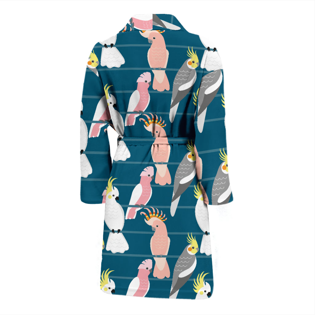 Cockatoo Print Design LKS401 Men Bathrobe
