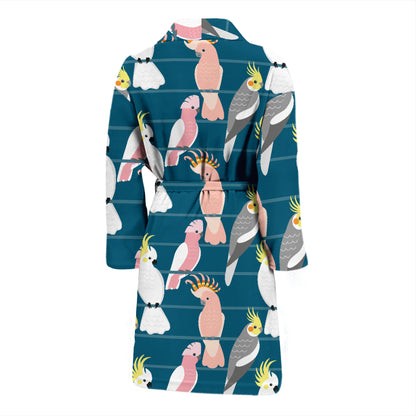 Cockatoo Print Design LKS401 Men Bathrobe