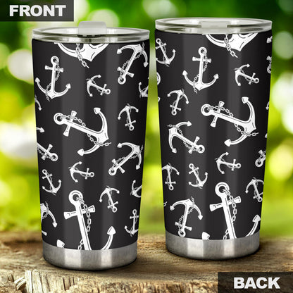 Anchor Black White Tumbler