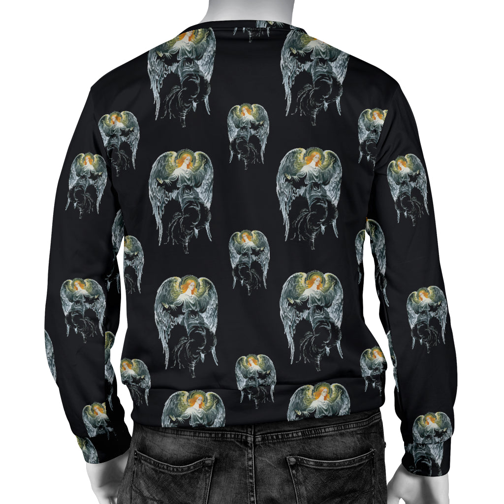 Angel with Wings Cute Design Print Men Long Sleeve Sweatshirt