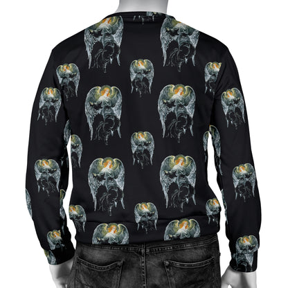 Angel with Wings Cute Design Print Men Long Sleeve Sweatshirt