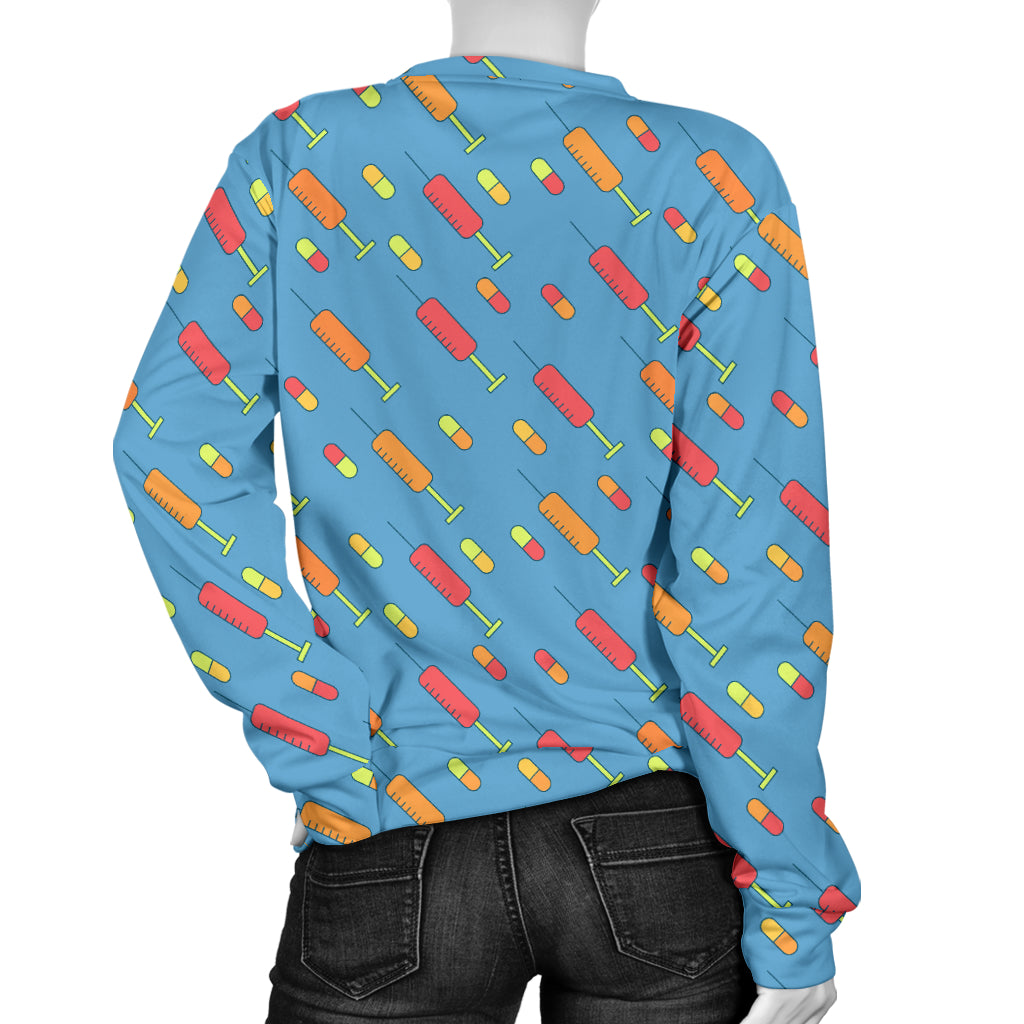 Phlebotomist Medical Pattern Women Long Sleeve Sweatshirt