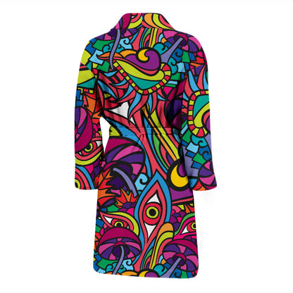Trippy Print Design LKS302 Men Bathrobe