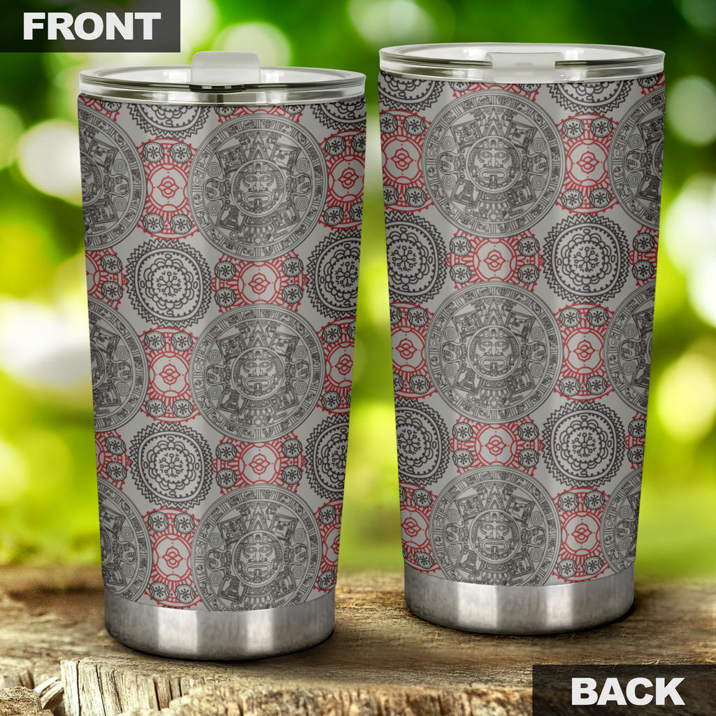 Calendar Aztec Style Print Pattern Tumbler