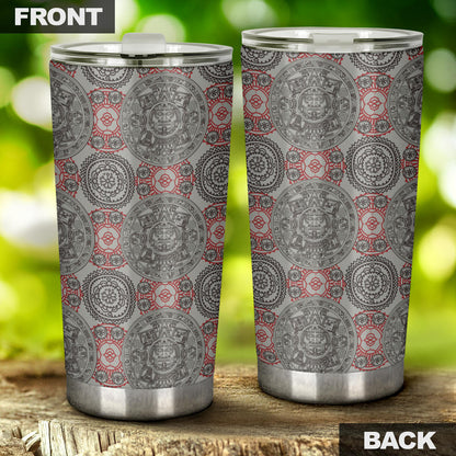 Calendar Aztec Style Print Pattern Tumbler