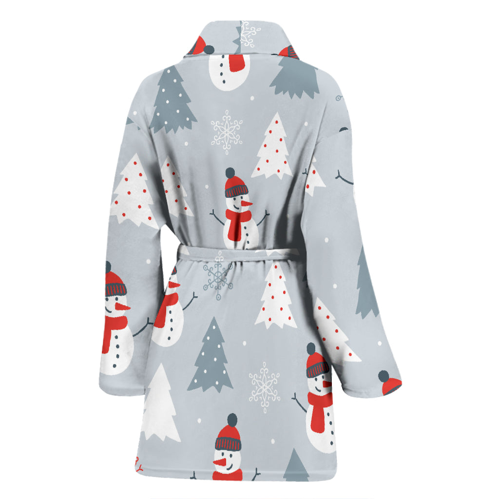 Snowman Print Design LKS302 Women Bathrobe