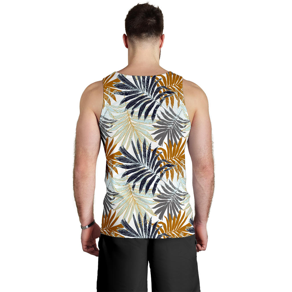 Colorful Tropical Palm Leaves Men Tank Top