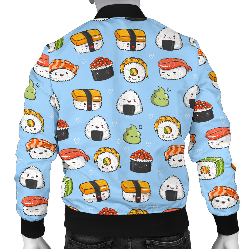 Sushi Cartoon Design Men Bomber Jacket