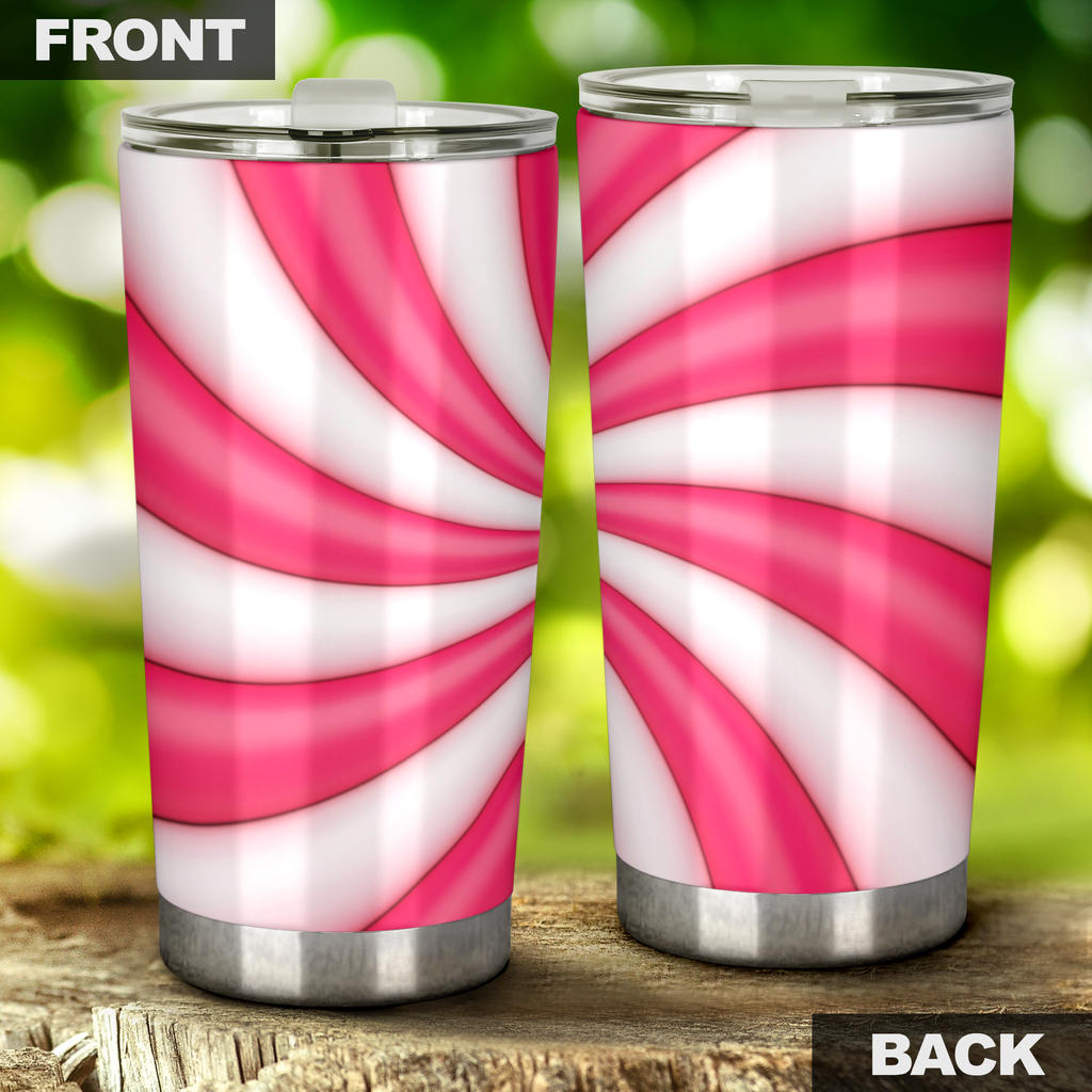 Vortex Twist Swirl Candy Print Tumbler