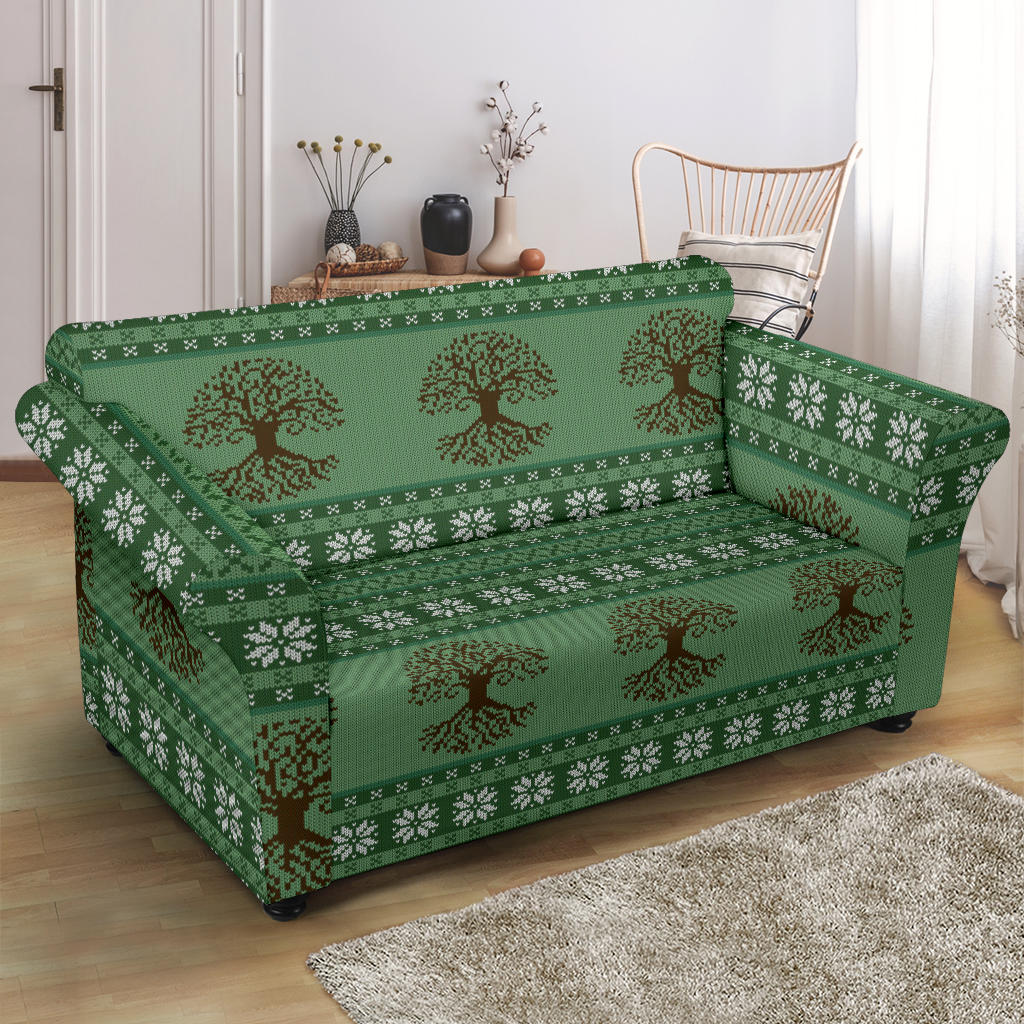 Tree Of Life Knit Style Print Design LKS301 Loveseat Couch Slipcover