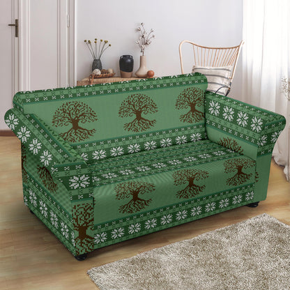 Tree Of Life Knit Style Print Design LKS301 Loveseat Couch Slipcover