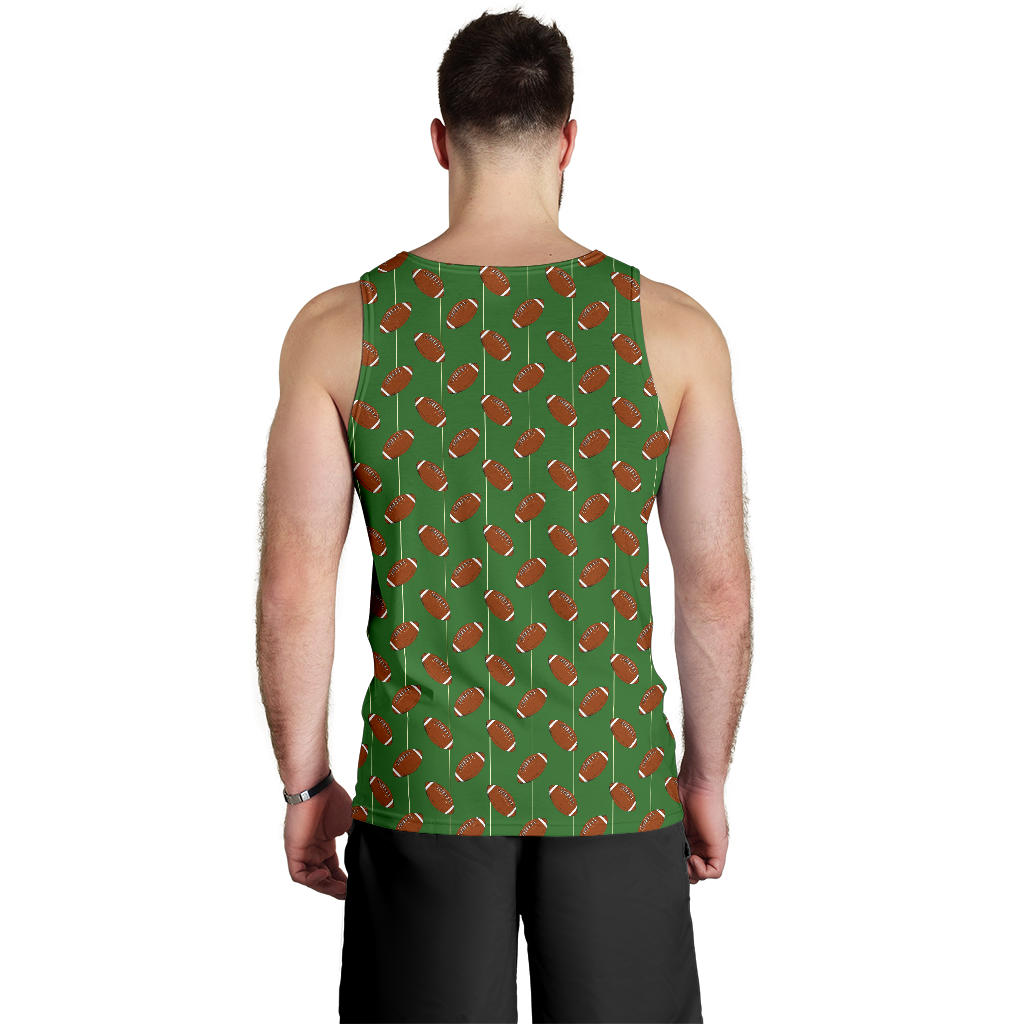 American Football on Field Themed Men Tank Top
