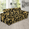 Baroque Golden Pattern Print Design 04 Sofa Slipcover