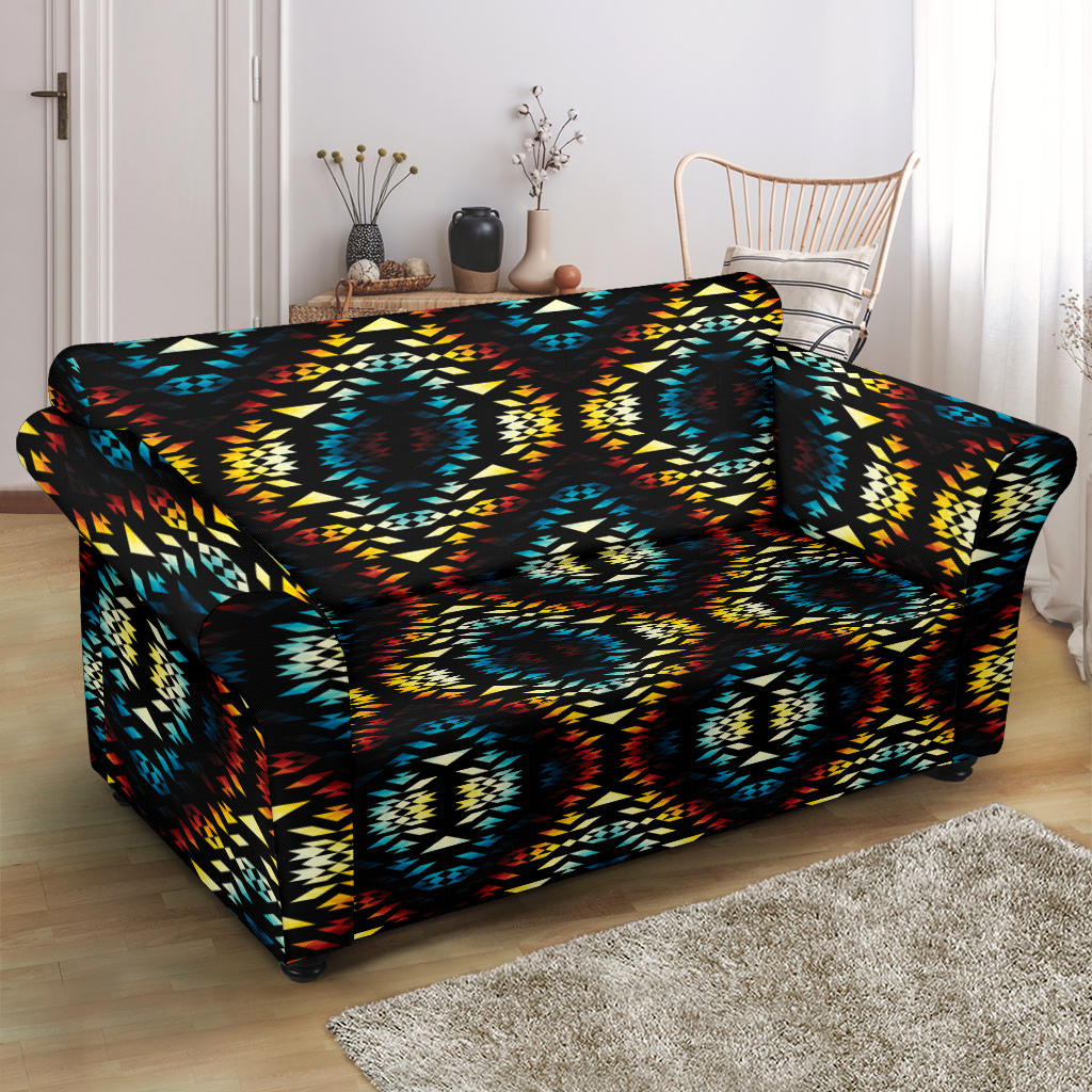 Tribal Pattern Print Design LKS309 Loveseat Couch Slipcover