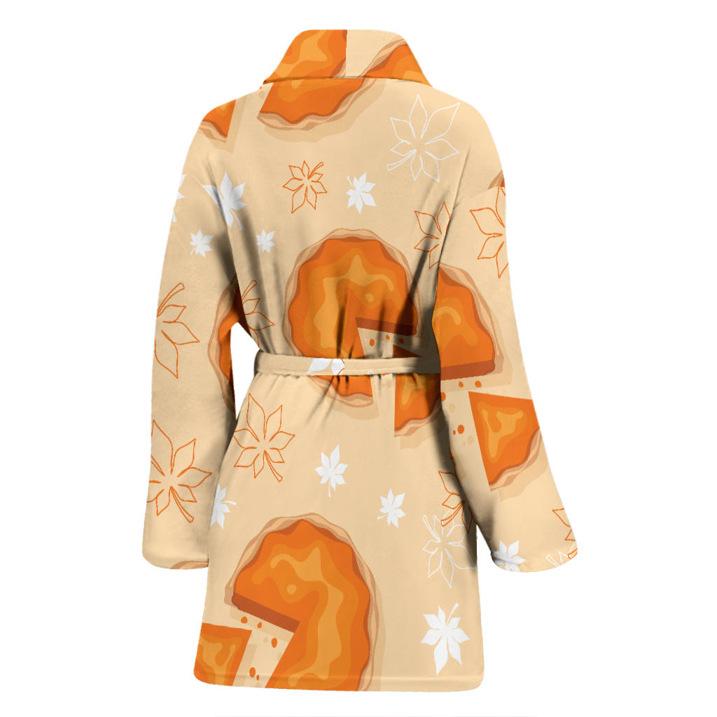 Pie Pattern Print Design A01 Women Bathrobe