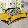 Checkered Pattern Print Design 02 Sofa Slipcover