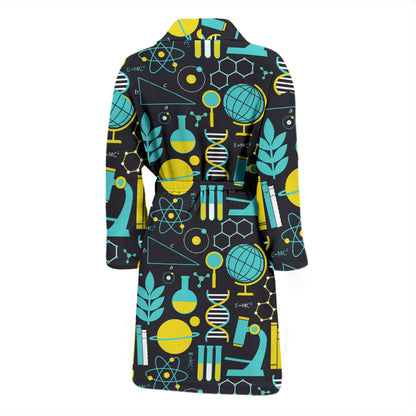 Science Print Design LKS301 Men Bathrobe