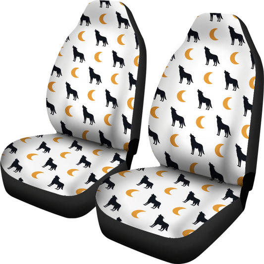 Wolf Moon Print Design LKS302 Car Seat Covers