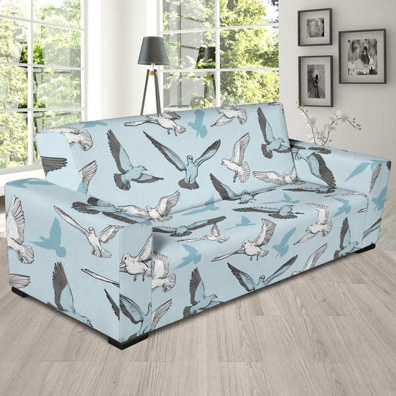 Pigeon Pattern Print Design 03 Sofa Slipcover