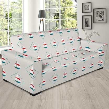Sailboat Print Design LKS301 Sofa Slipcover