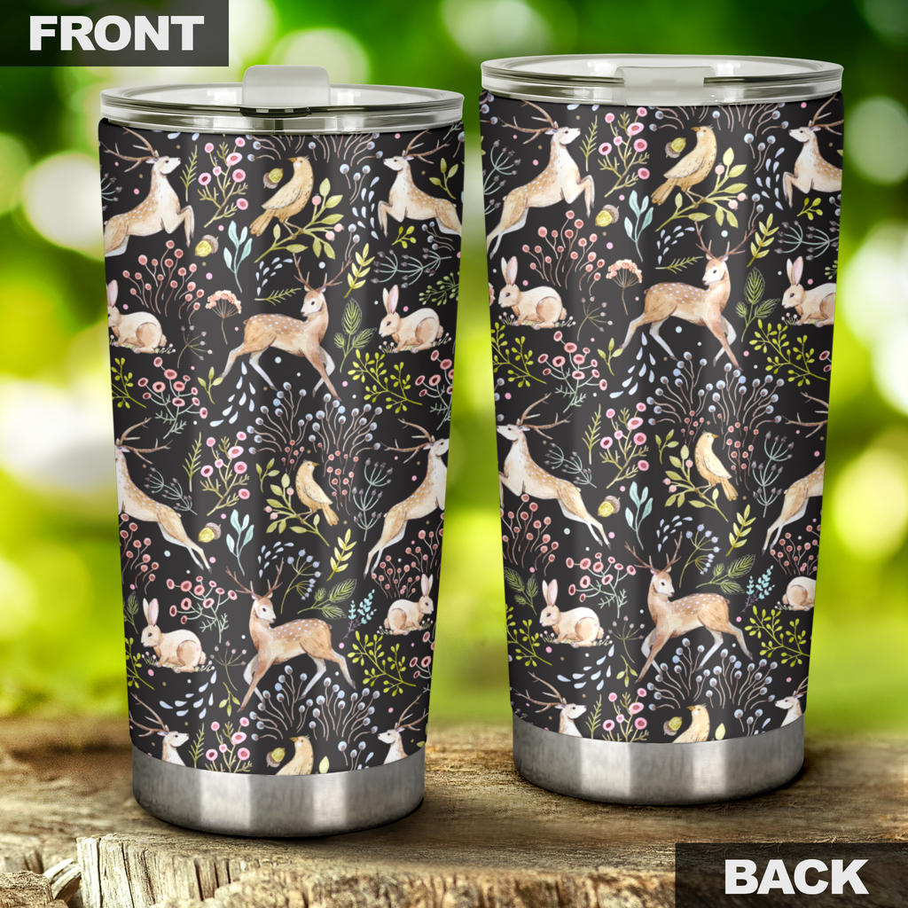 Deer Floral Jungle Tumbler