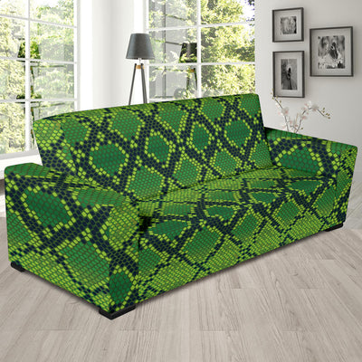 Python Green Pattern Print Design A01 Sofa Slipcover