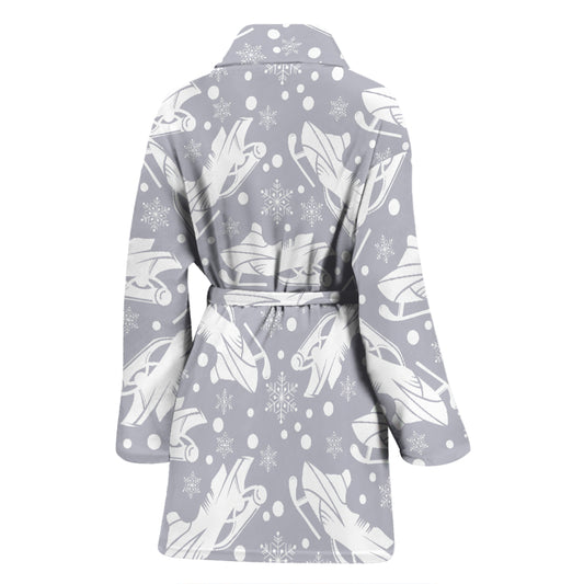 Snowmobile Print Design LKS302 Women Bathrobe
