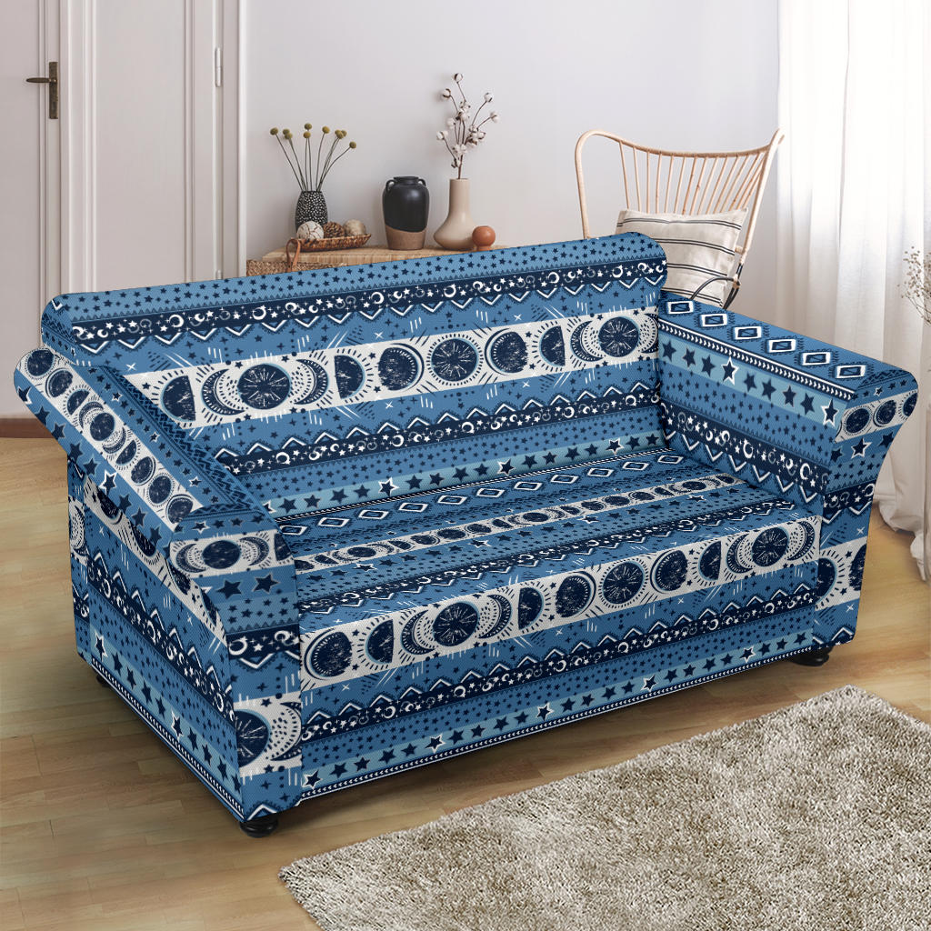 Sun Moon Pattern Print Design LKS306 Loveseat Couch Slipcover