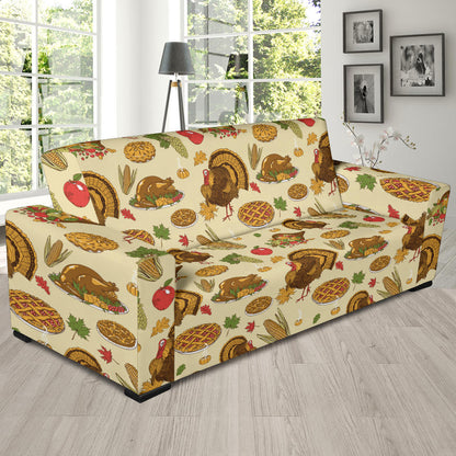Turkey Pattern Print Design 02 Sofa Slipcover