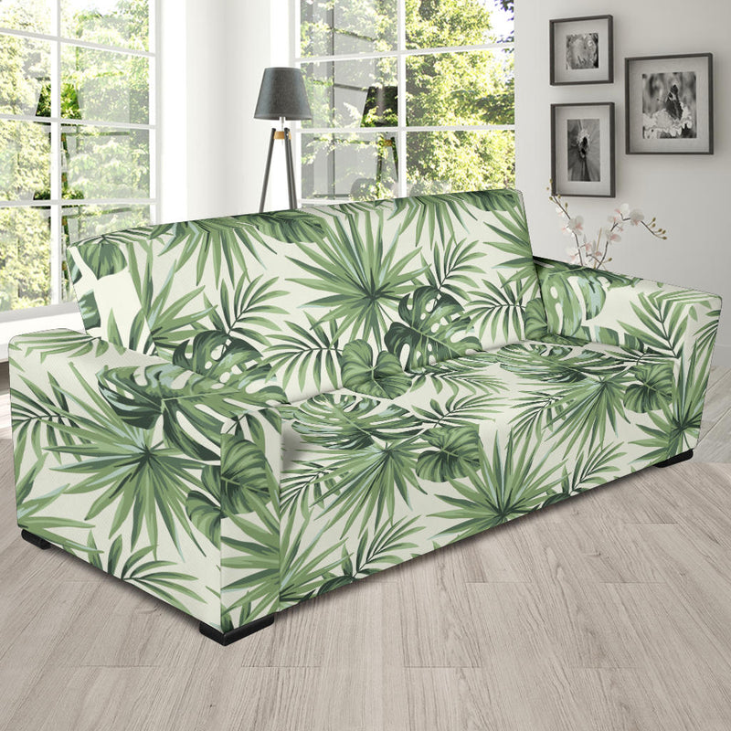 Palm Leaf Pattern Print Design A02 Sofa Slipcover