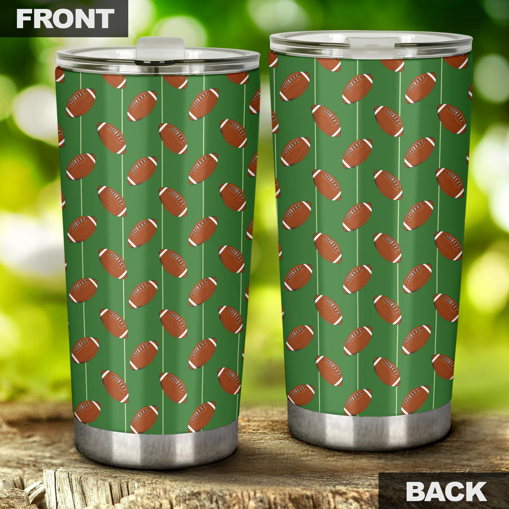 American Football on Field Themed Tumbler