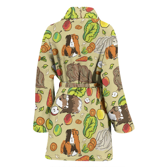 Guinea Pig Pattern Print Design 02 Women Bathrobe