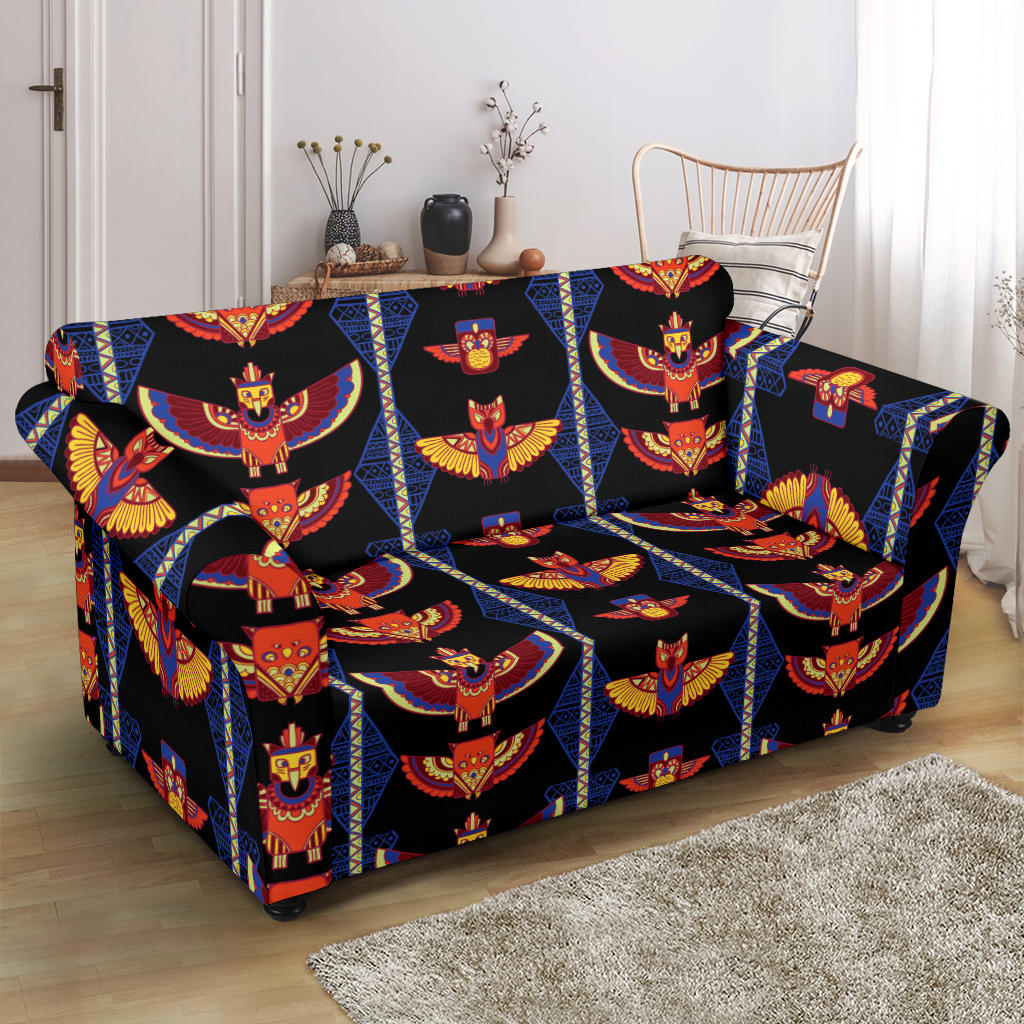 Totem Print Design LKS302 Loveseat Couch Slipcover