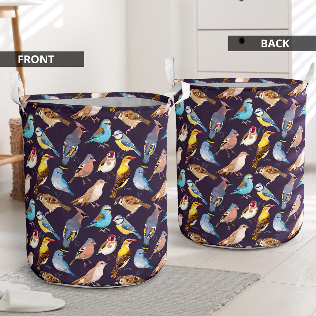 Bird Cute Print Pattern Laundry Basket