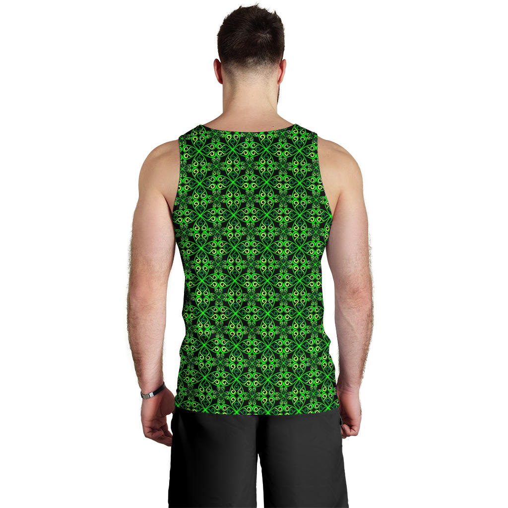 Celtic Green Neon Design Men Tank Top
